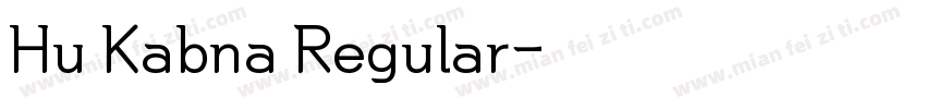 Hu Kabna Regular字体转换